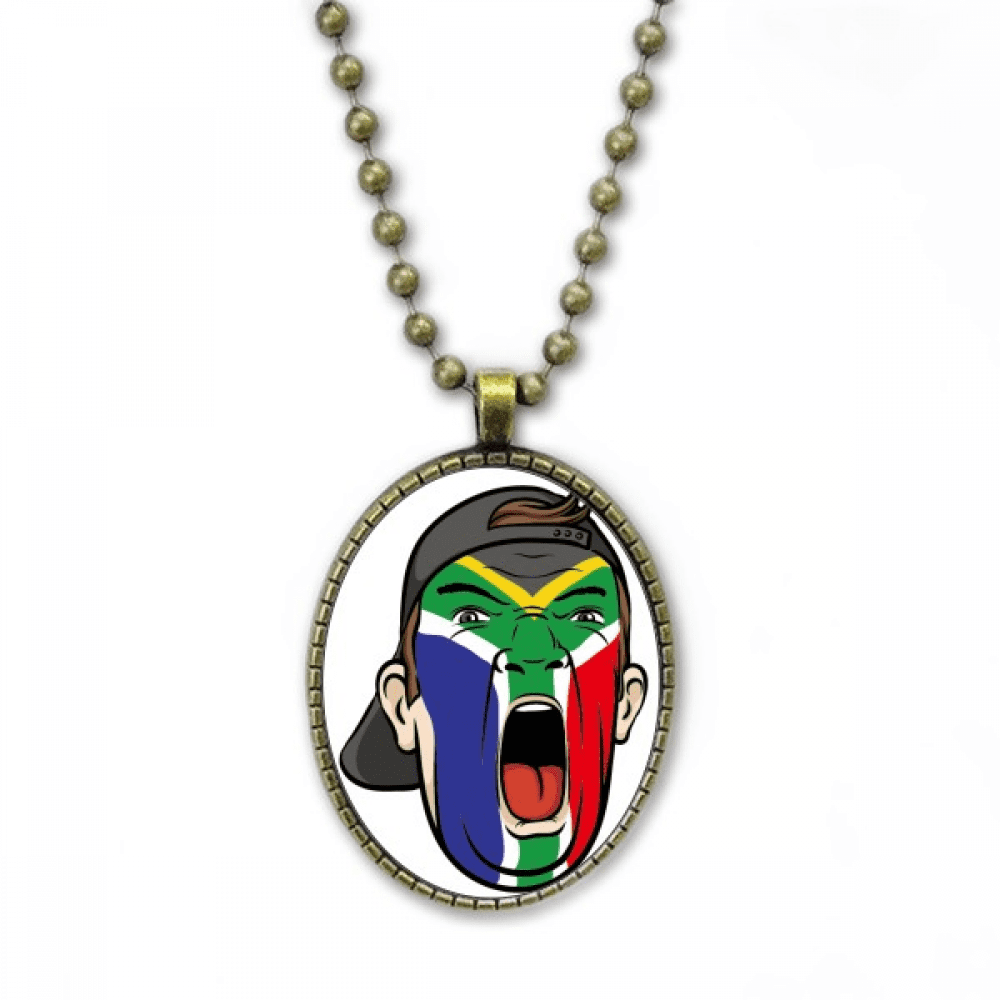 south afflag facial makeup cap necklace vintage chain bead pendant jewelry collection