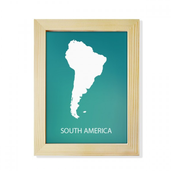 south amecontinent outline map desktop adorn photo frame display art painting wooden