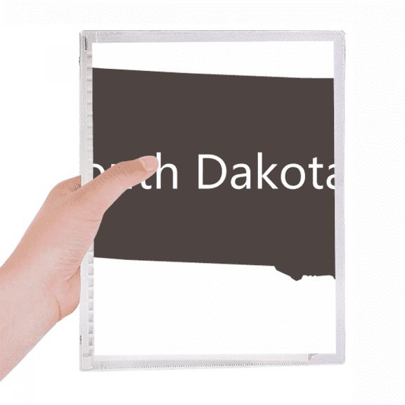 south dakota usa map outline notebook loose diary refillable journal statiry