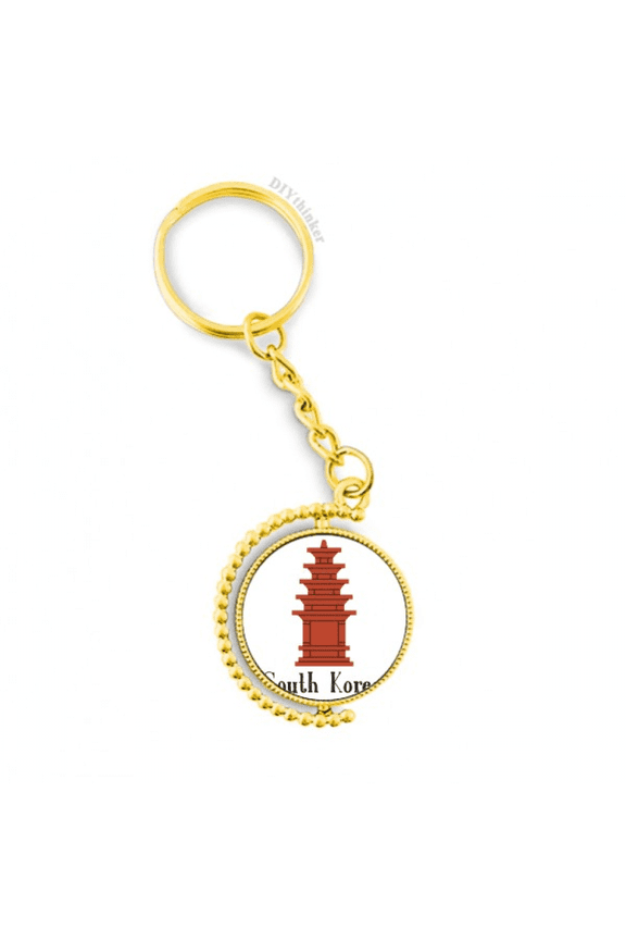 south korea the red brick tower metal connector key chain  accessory en keyholder