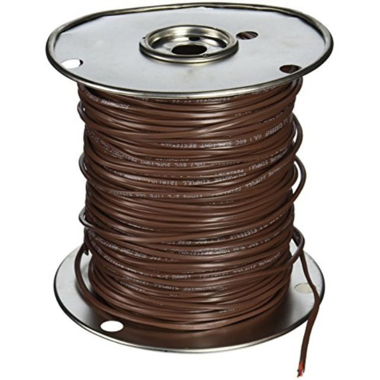 southwire 64168845 18/3 500-feet 3 conductor thermostat wire, 18-gauge solid copper class 2 power-limited circuit cable, brown