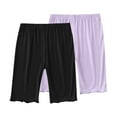 thumbnail image 1 of sovlvnd 2PC Children's Summer Solid Color Casual High Waisted Half Shorts Pants For Kids Black, 10-11 Years, 1 of 8