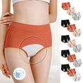 thumbnail image 1 of sovlvnd 3pcs Women's Menstrual Leak Proof Menstrual Pants High Waist Waist Women's Physiological Pants Seamless Panties for Women, 1 of 3