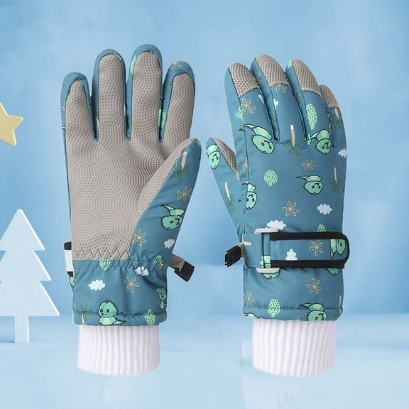 4-9 Years Toddler Kids Boys Girls Gloves Winter Outdoor Windproof Warm Lock Temperature Ski Gloves Cold Weather Thick Warm Gloves for Kids