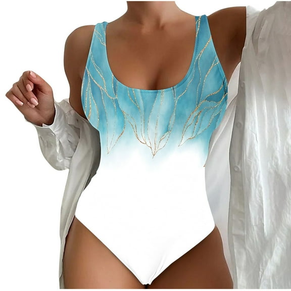 sovlvnd 50% Off Clear! Women Bikini Swim Pants Shorts Bottom One-Piece Swimsuit Swimwear Bathing Light Blue, XL