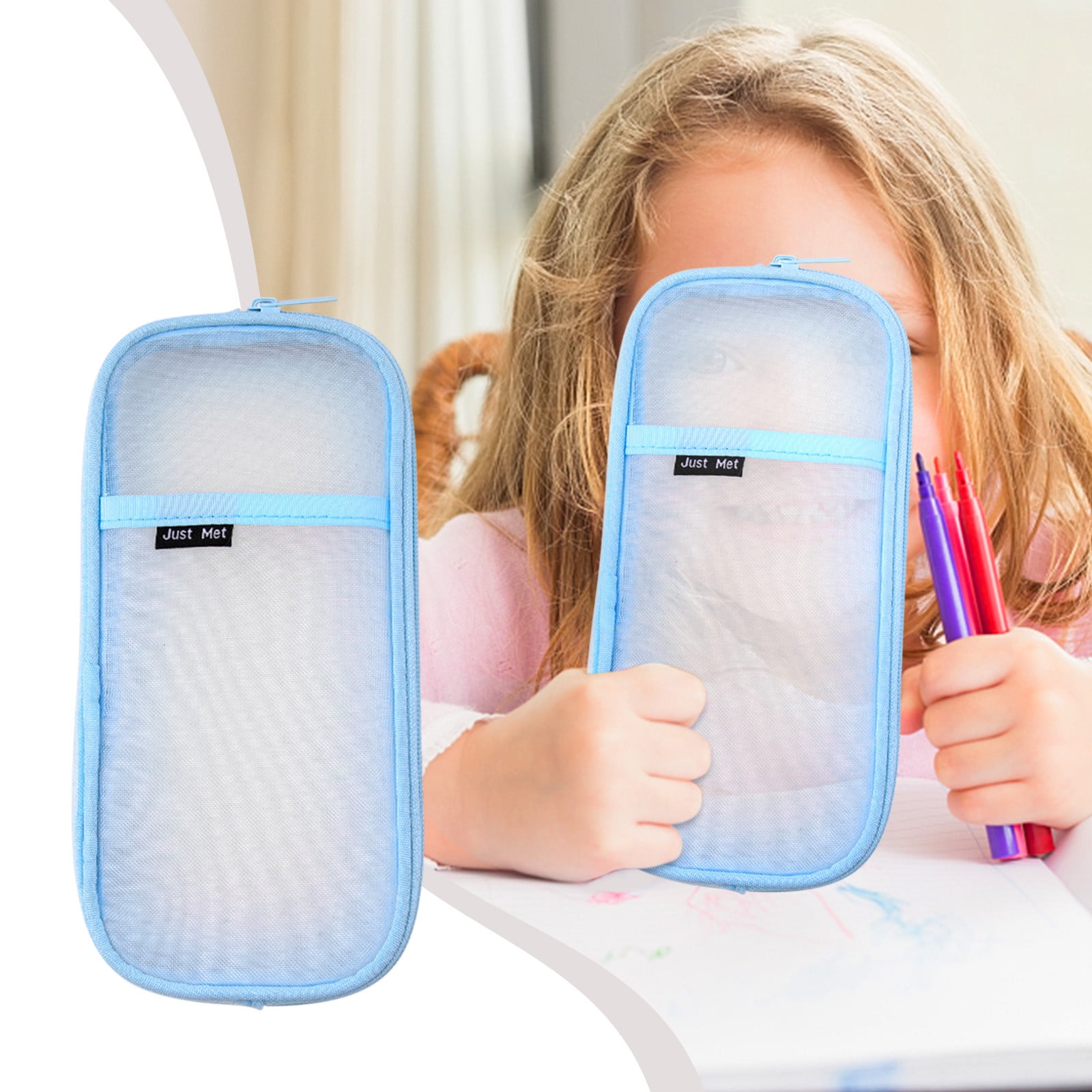 sovlvnd Back to School Supplies Under 1 Blue Mesh Large Capacity Small