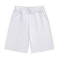 thumbnail image 1 of sovlvnd Boys Gilrs Shorts Child's Summer Solid Color Boys And Girls Children Botton Short Pants Cute Shorts White, 10-11 Years, 1 of 3