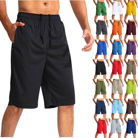 sovlvnd Cargo Shorts for Men, Men's Cotton Vintage Knitted Drawstring Elastic Waist Shorts Sports Knee Length Home Shorts M, Black