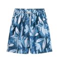 thumbnail image 1 of sovlvnd Cargo Shorts for Men, Mens Casual Printed Beach Shorts With Elastic Waist And Drawstring Pocketless Knee Length 2XL, Blue, 1 of 5