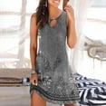 thumbnail image 1 of sovlvnd Casual Sundresses for Women 2024 Loose Summer Floral Printed Tank Dress Hollow Out Beach Sundress Sleeveless Dresses Womens Dresses, 1 of 5