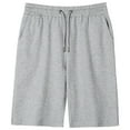 thumbnail image 1 of sovlvnd Children's Summer Solid Elastic Waistband Pocket Casual Sports Five Quarter Pants For Kids Gray, 5-6 Years, 1 of 8