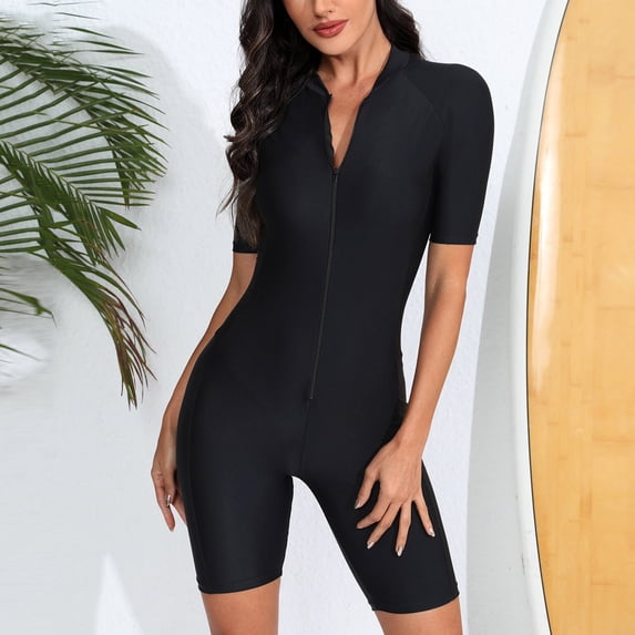 sovlvnd Deals 2024 Women's Fashionable Over Size Retro Bow Swimsuit Sexy Trendy Conservative Jumpsuit Bodysuit Swimsuit