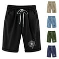 thumbnail image 1 of sovlvnd Deals 2024 Women's Plus Size Shorts Comfortable Fashionable Printing Elastic Waist 5-inch Pants Drawstring 5-inch Shorts, 1 of 6