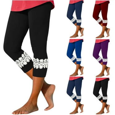 sovlvnd Deals 2024 Women's Summer Over Size High Waisted Solid Color Capris Matching Causal Lightweight Slim Fitting Yoga Gym Pants
