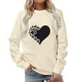 thumbnail image 1 of sovlvnd Discount 2024 Women Long Sleeves Casual Loose Fashionable Shirts Color Round Neck Sweatshirt Crewneck Over Size Pullover Tunic Tops, 1 of 4