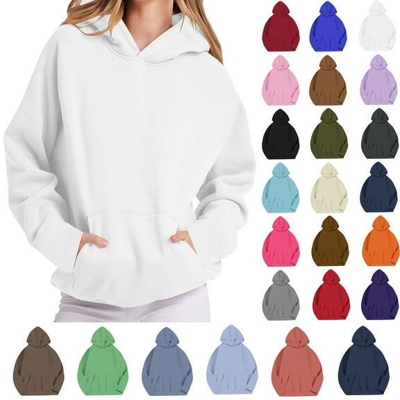 Women Long Sleeves Casual Loose Fashionable Shirts Color Round Neck Sweatshirt Crewneck Over Size Pullover Tunic Tops