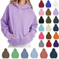 thumbnail image 1 of Women Long Sleeves Casual Loose Fashionable Shirts Color Round Neck Sweatshirt Crewneck Over Size Pullover Tunic Tops, 1 of 7