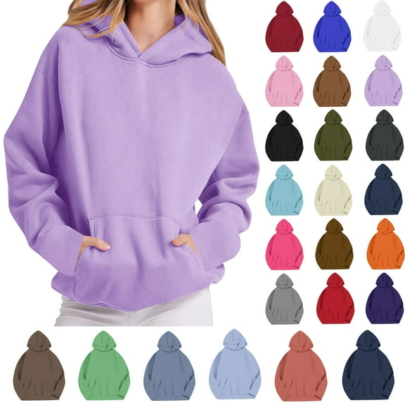 Women Long Sleeves Casual Loose Fashionable Shirts Color Round Neck Sweatshirt Crewneck Over Size Pullover Tunic Tops