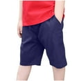 thumbnail image 1 of sovlvnd Fashion Boys' Summer Shorts Elastic Summer Thin Workwear Shorts Outerwear Shorts Navy, 3 Years, 1 of 4