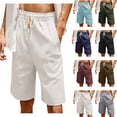 thumbnail image 1 of sovlvnd Mens Shorts Athletic Men Solid Pocket Shorts Casual Wear Work Out Elastic Waist Shorts Cargo Pants for Men Plus Size Shorts, 1 of 7