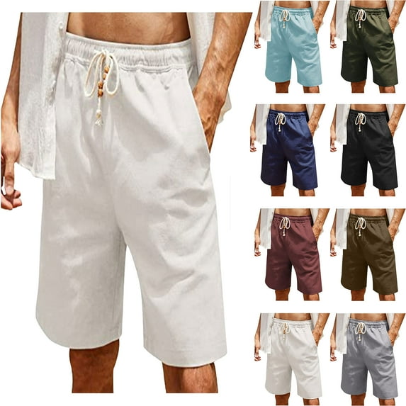sovlvnd Mens Shorts Athletic Men Solid Pocket Shorts Casual Wear Work Out Elastic Waist Shorts Cargo Pants for Men Plus Size Shorts
