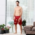 thumbnail image 1 of sovlvnd Mens Shorts Casual Loose Silk-inspired Print Pajamas Men's Quarter-length Shorts Plus Size Shorts for Men, 1 of 5