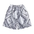 thumbnail image 1 of sovlvnd Mens Summer Shorts Mens Casual Printed Beach Shorts With Elastic Waist And Drawstring Pocketless Knee Length M, White, 1 of 3