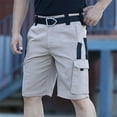 thumbnail image 1 of sovlvnd Mens Summer Shorts Work Pants Men's Shorts Multi Pocket Outdoor Work Pants Half Pants Five Quarter Pants Waterproof Shorts S, Beige, 1 of 3