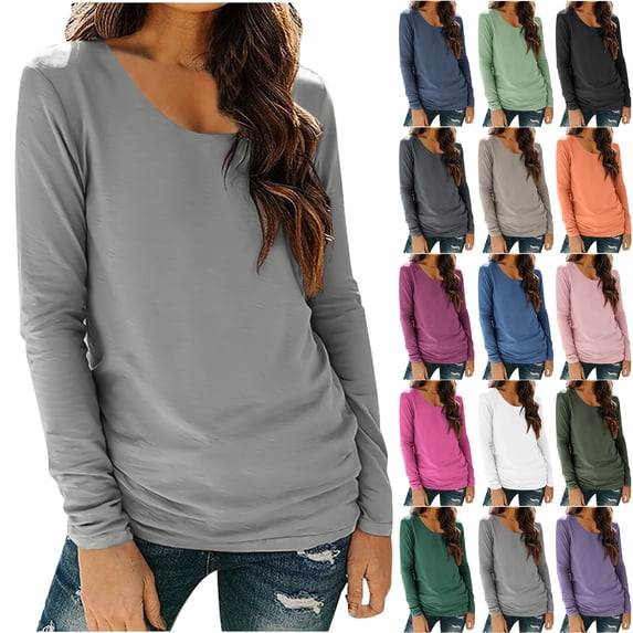 Women's Casual Loose Trendy Round Neck Long-Sleeved Comfortable Fashion Oversize Printed Hoodie No Hoodie