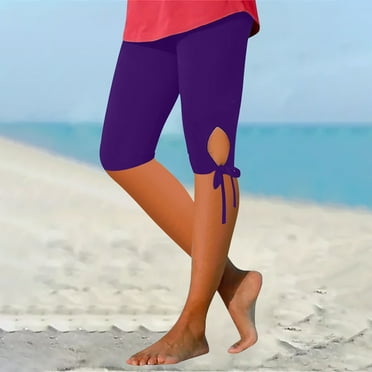 sovlvnd Summer Savings Women's Summer Over Size Fashionable High Waisted Solid Color Comfy Capris Matching Slim Fitting Yoga Gym Pants