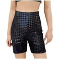 thumbnail image 1 of sovlvnd Summer Shorts Children's Sequin Shorts Corner Shorts Performance Dance Pants Summer Black, 13 Years, 1 of 3