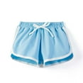 thumbnail image 1 of sovlvnd Summer Shorts Children's Solid Color Girls' Shorts Sports Pants Casual Home Shorts Sky Blue, 7-8 Years, 1 of 1