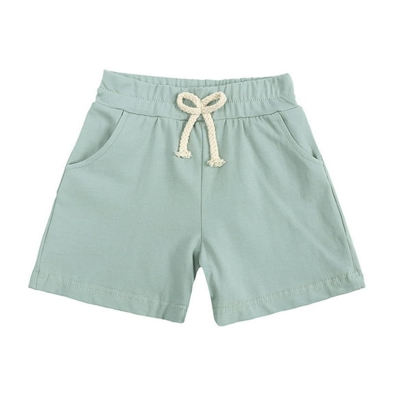 sovlvnd Toddler Kids Boys Girls Fashion Cute Solid Color Soft Pants Outdoors Home Wear Shorts Green, 6 Months