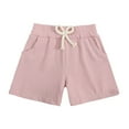 thumbnail image 1 of sovlvnd Toddler Kids Boys Girls Fashion Cute Solid Color Soft Pants Outdoors Home Wear Shorts Pink, 6 Months, 1 of 7