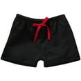 thumbnail image 1 of sovlvnd Toddler Kids Boys Girls Fashion Solid Color Cute Summer Leisure Frenulum Pants Shorts Black, 6 Months, 1 of 4