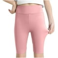 thumbnail image 1 of sovlvnd Toddler Kids Comfortable Leggings For Girls Yoga Great Softness And Breathability Shorts Middle Pants Pink, 7 Years, 1 of 5