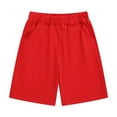 thumbnail image 1 of sovlvnd Toddler Shorts Child's Summer Solid Color Boys And Girls Children Botton Short Pants Cute Shorts Red, 3-4 Years, 1 of 3