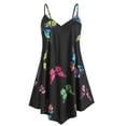 thumbnail image 1 of sovlvnd Women's Plus Size Summer Sexy Printed Sleevesless Round Neck Over Size Spaghetti Strap Top Tank Blouse Summer Casual Loose Comfy Tee Blouse Tank Tops S-4XL, 1 of 3