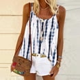 thumbnail image 1 of sovlvnd Women's Plus Sizes Summer Sexy Printed Sleevesless Strap Vest Over Size Top Tank Blouse Summer Casual Loose Comfy Tee Blouse Tank Tops S-2XL, 1 of 5