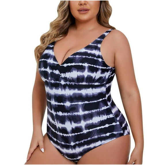 sovlvnd on Clearance 2024 Women's Summer Fashionable New Floral Print Casual Loose Sexy Swimsuit Large Size Fashion Swimsuit