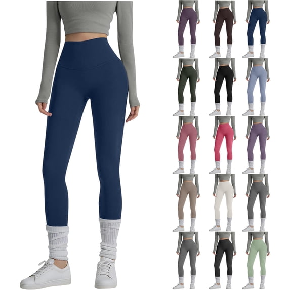 sovlvnd on Clearance Women Casual Slim Scrunch Butt Lifting Workout Leggings Textured Comfortable High Waist Cellulite Compression Yoga Pants Tights