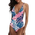 thumbnail image 1 of sovlvnd on Clearance Women Fashionable Bikini Print Strappy Back Set Swimsuits Plus Size Comfortable Lightweight Bathing Suits Tankinis Swimwear, 1 of 3