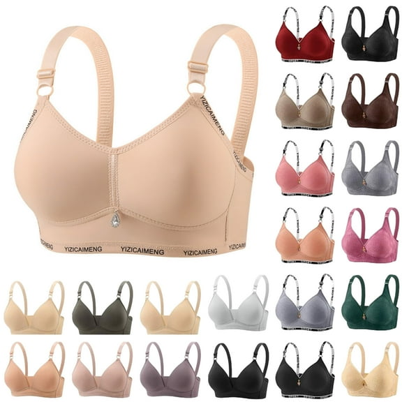 Woman Wireless Bra Thin And Comfortable Fixed Cup Bra Without Rims Gathers Breathable Underwear Daily Bra
