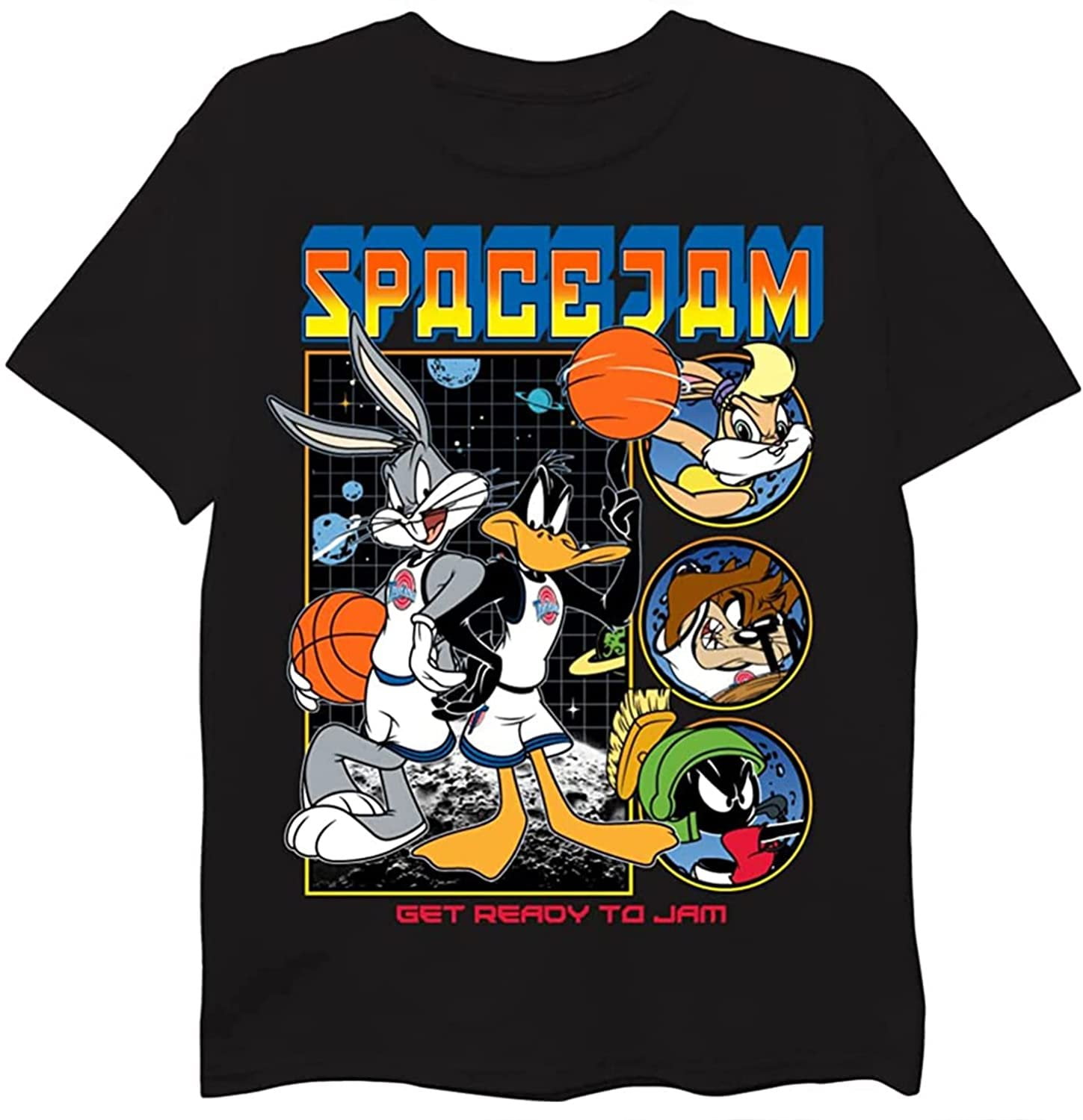 space jam Boys Movie Shirt Tune Squad Marvin & Bugs Bunny Tee