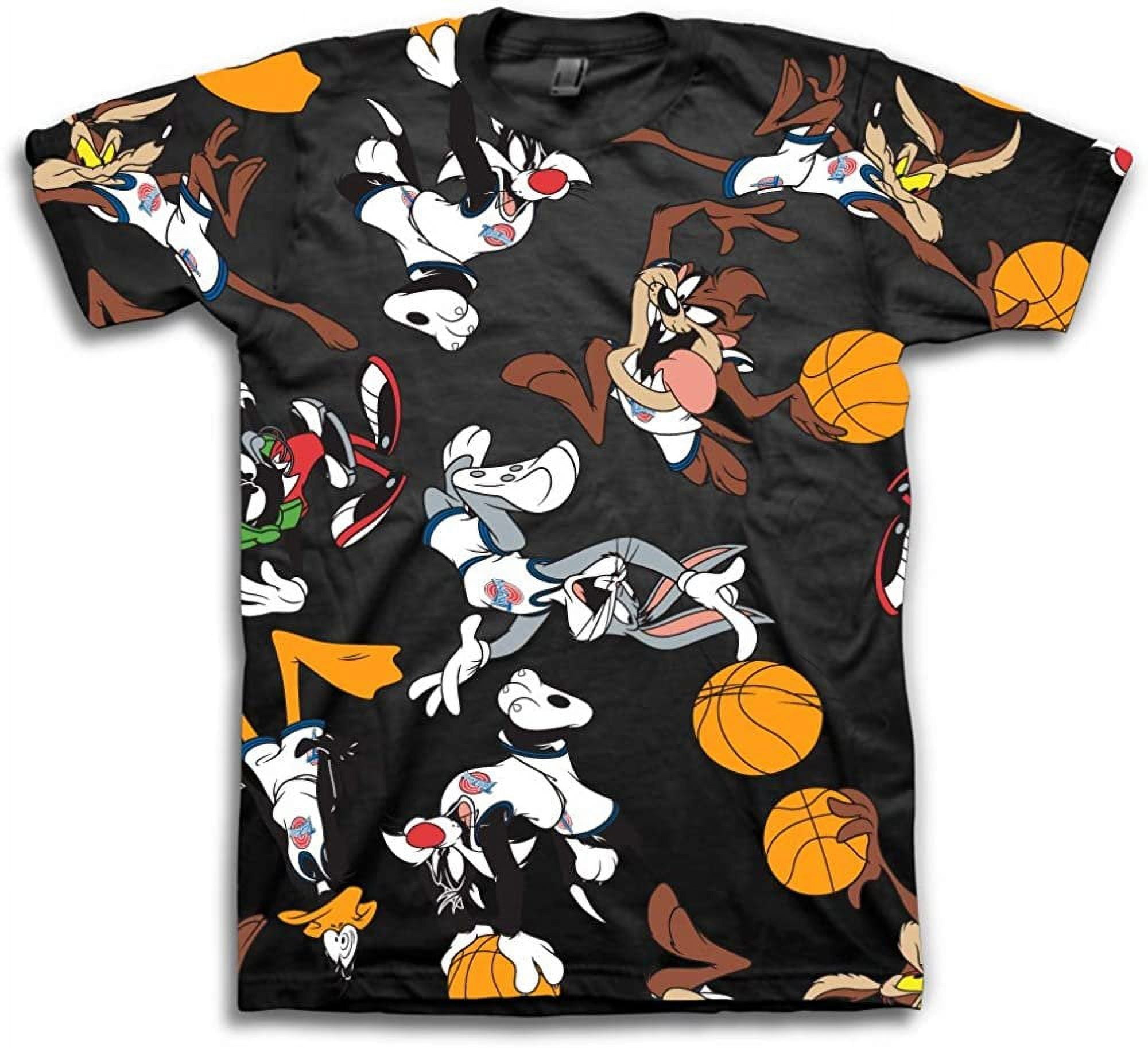 space jam Mens Classic Shirt - Tune Squad Marvin & Bugs Bunny Tee 