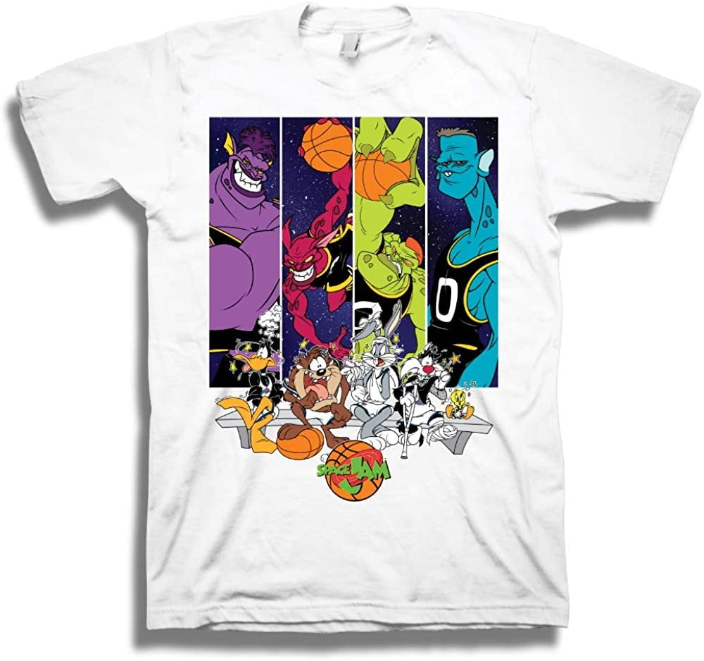 space jam Mens Classic Shirt - Tune Squad Marvin & Bugs Bunny Tee 90s ...