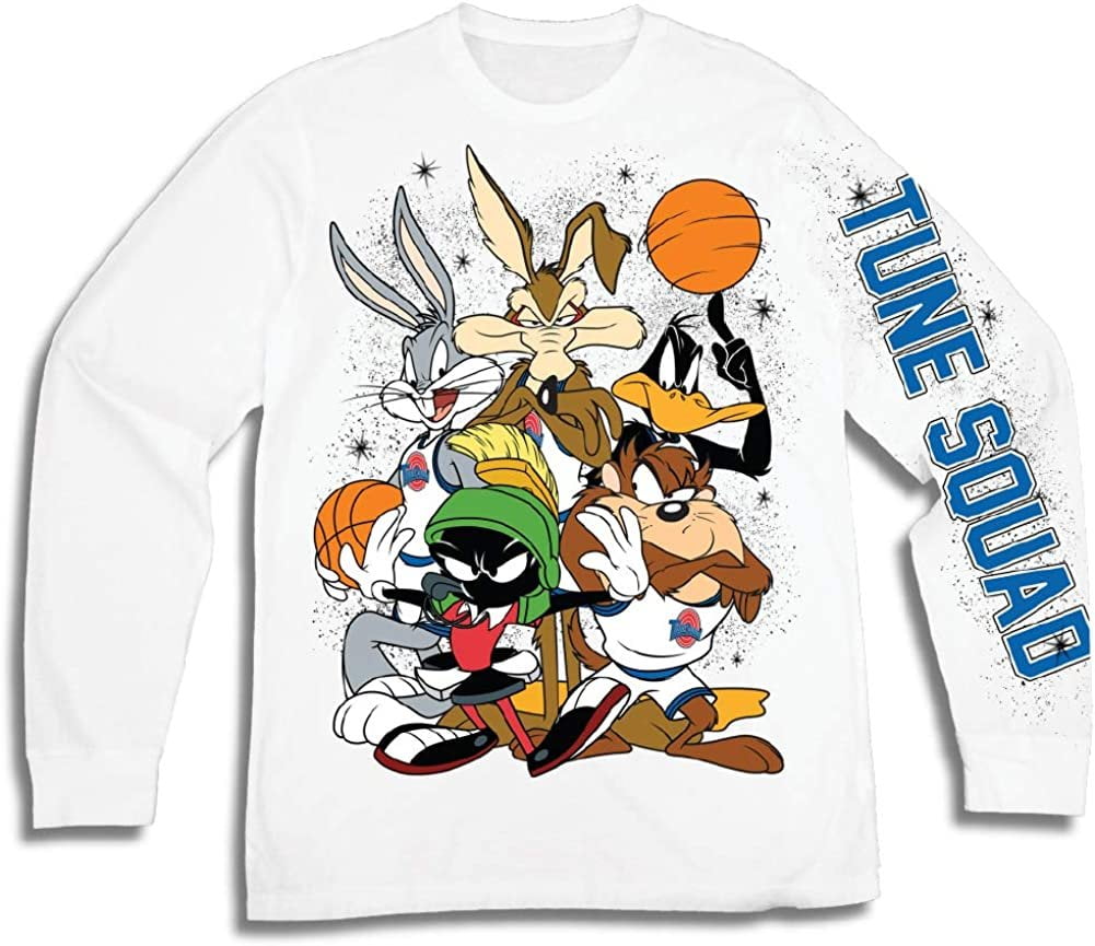 space jam Mens Group Monstars Shirt T-Shirt and Tee - 90s - Sleeve Long Tune Squad Classic