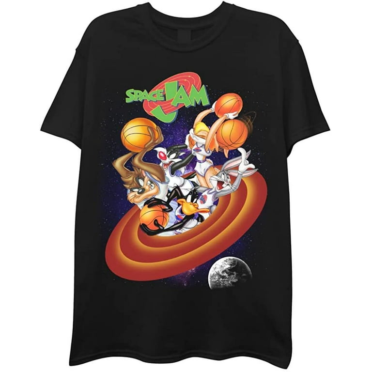 space jam Mens Movie Shirt - Tune Squad Marvin & Bugs Bunny Tee 