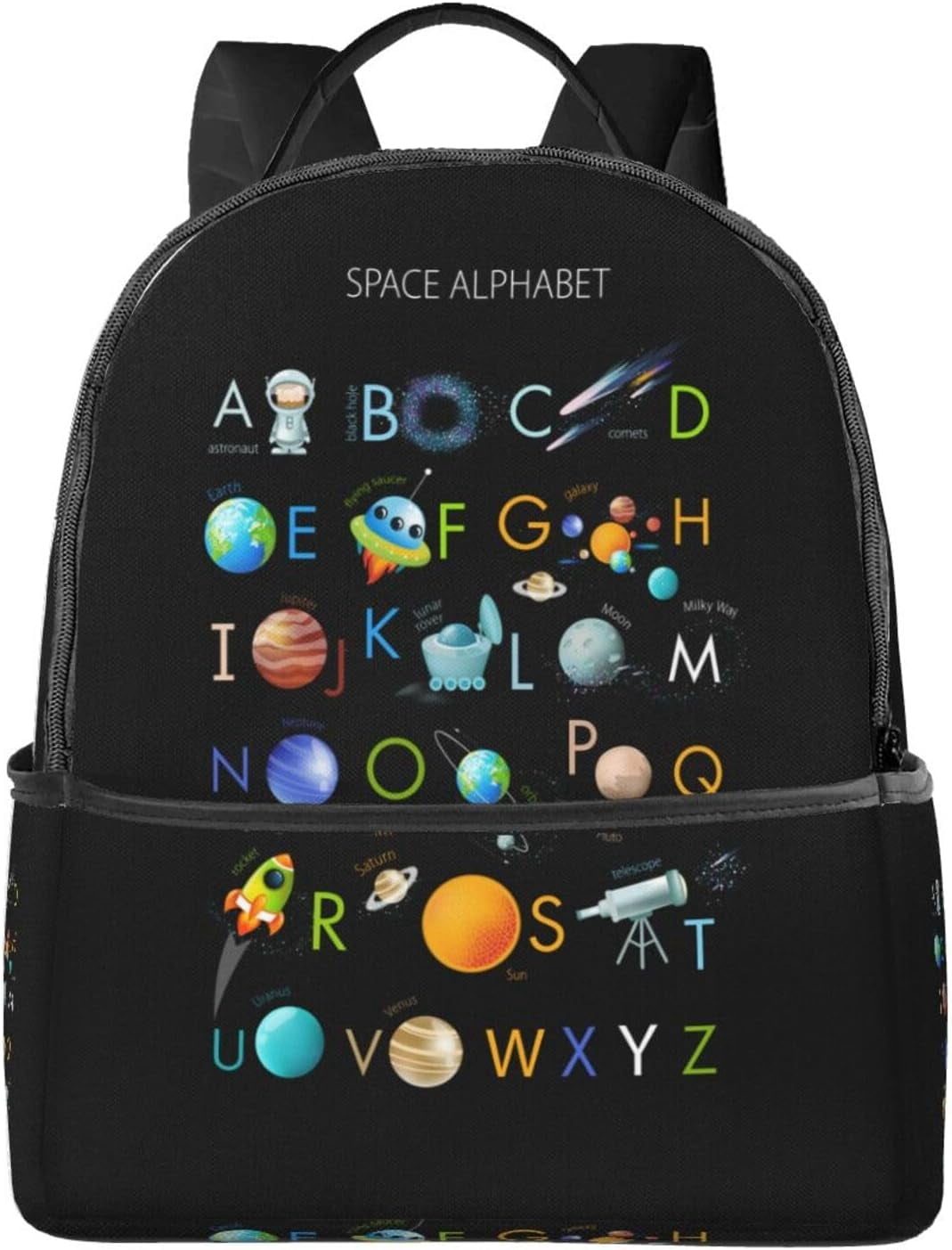 space solar system galaxy science planet astronaut alphabet Daypack ...