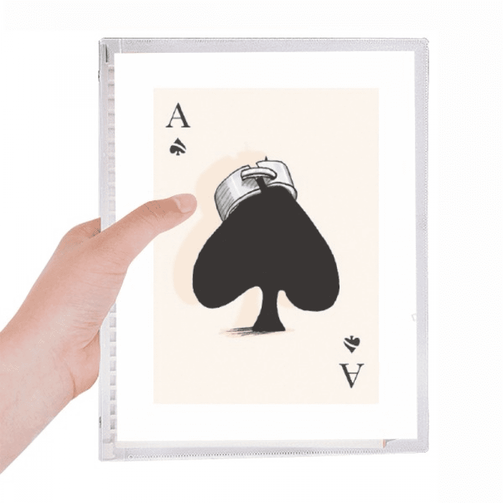 spade a playing cards pattern notebook loose diary refillable journal statiry